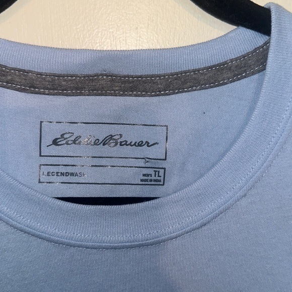 NWT Eddie Bauer Legend Wash Graphic Tee Tall Large,‎ Light Blue with Star ⭐️ ⛰️ - Picture 7 of 10